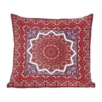 Декоративная подушка MuchoWow, диванная подушка, декоративная подушка для гостиной, 60 х 60 см, персидский ковер - мандала - красный - чехол на подушку - хлопчатобумажная ткань - декоративные чехлы на подушки