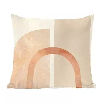 Декоративная подушка MuchoWow, диванная подушка, декоративная подушка для гостиной, 60 x 60 см, розовый, бежевый, абстрактный, чехол на подушку, хлопчатобумажная ткань, декоративные чехлы на подушки