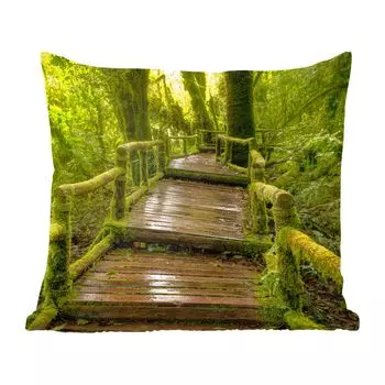 Декоративная подушка MuchoWow Диванная подушка Декоративная подушка для гостиной 45 x 45 см Красивый тропический лес и джунгли - Чехлы для подушек - Декоративные чехлы для подушек - Декоративные чехлы для подушек