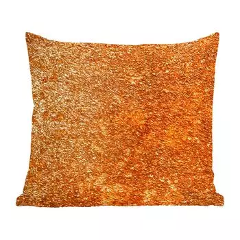 Декоративная подушка MuchoWow, диванная подушка, декоративная подушка для гостиной, 60 х 60 см, металл, ржавчина, оранжевый, винтаж, индустриальный, чехол на подушку, хлопчатобумажная ткань, декоративные чехлы на подушки