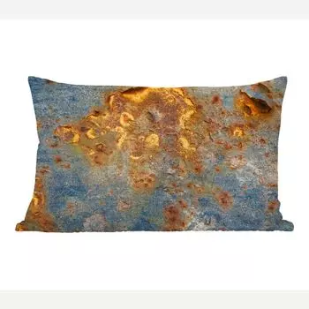 Декоративная подушка MuchoWow Диванная подушка Декоративная подушка для гостиной 60 x 40 см Сталь - Ржавчина - Золото - Чехлы на подушки - Декоративные чехлы на подушки - Декоративные чехлы на подушки