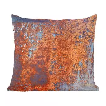 Декоративная подушка MuchoWow, диванная подушка, декоративная подушка для гостиной, 60 х 60 см, ржавчина, синий, черный, чехол на подушку, хлопчатобумажная ткань, декоративные чехлы на подушки