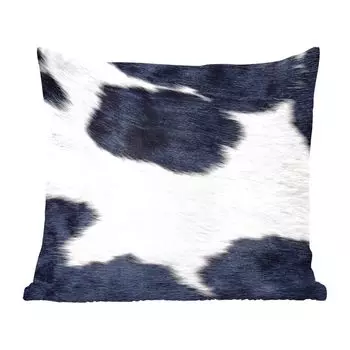 Декоративная подушка MuchoWow, диванная подушка, декоративная подушка для гостиной, 60 х 60 см, изображение черно-белой коровьей шкуры - чехол на подушку - хлопчатобумажная ткань - декоративные наволочки