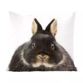 Декоративная подушка MuchoWow, диванная подушка, декоративная подушка для гостиной, 60 х 60 см, кролик, домашние животные, мех, чехол на подушку, хлопчатобумажная ткань, декоративные чехлы на подушки