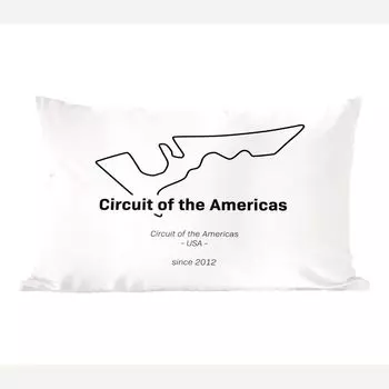 Декоративная подушка MuchoWow Диванная подушка Декоративная подушка для гостиной 60 x 40 см Чехлы на подушки для гонок Формулы 1 в Америке Декоративные чехлы для подушек Декоративные чехлы для подушек