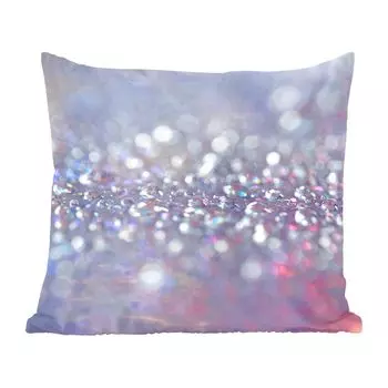 Декоративная подушка MuchoWow, диванная подушка, декоративная подушка для гостиной, 60 х 60 см, блестки на светлом фоне - чехол на подушку - хлопчатобумажная ткань - декоративные наволочки