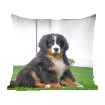 Декоративная подушка MuchoWow Диванная подушка Декоративная подушка для гостиной 45 x 45 см Супер милый щенок бернского зенненхунда - Чехлы на подушки - Декоративные чехлы на подушки - Декоративные чехлы