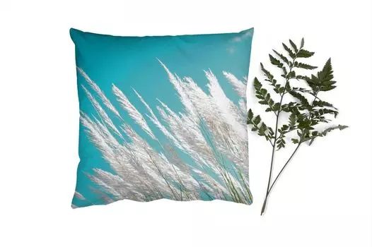 Декоративная подушка MuchoWow, диванная подушка, декоративная подушка для гостиной, 60 х 60 см, пампасная трава - растение - чехол для подушки - хлопчатобумажная ткань - декоративные чехлы для подушек