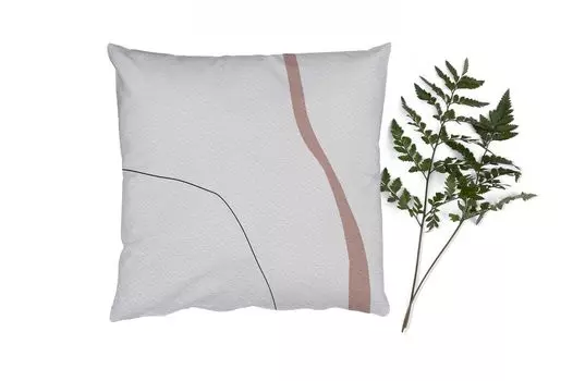 Декоративная подушка MuchoWow Диванная подушка Декоративная подушка для гостиной 50 x 50 см Линия - Пастель - Дизайн - Наволочки - Украшение - Спальня
