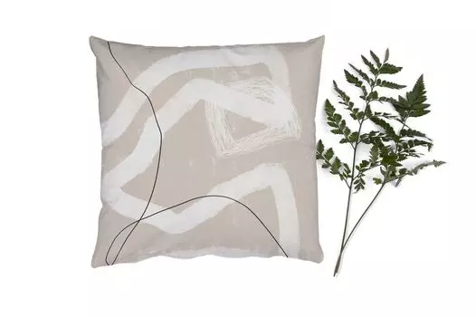 Декоративная подушка MuchoWow Диванная подушка Декоративная подушка для гостиной 45 x 45 см Линия - Абстракция - Дизайн - Чехлы для подушек - Декоративные чехлы для подушек - Декоративные чехлы для подушек, мультиколор