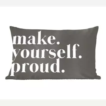 Декоративная подушка MuchoWow Диванная подушка Декоративная подушка для гостиной 60 x 40 см Цитаты - Гордитесь собой - любовь к себе - уверенность в себе - текст - чехлы на подушки - декоративные чехлы на подушки - декоративные чехлы на подушки