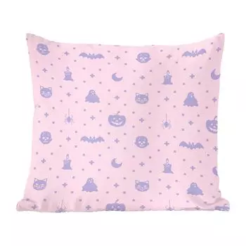 Декоративная подушка MuchoWow Диванная подушка Декоративная подушка для гостиной 60 x 60 см Фиолетовый узор на Хэллоуин - Чехол на подушку - Хлопчатобумажная ткань - Декоративные наволочки