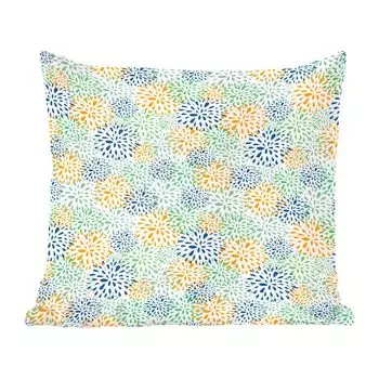 Декоративная подушка MuchoWow, диванная подушка, декоративная подушка для гостиной, 60 х 60 см, фейерверк, цветы, радуга, узор, чехол на подушку, хлопчатобумажная ткань, декоративные чехлы на подушки