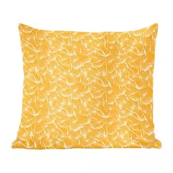 Декоративная подушка MuchoWow, диванная подушка, декоративная подушка для гостиной, 60 х 60 см, одуванчик, апельсин, цветы, лето, чехол на подушку, хлопчатобумажная ткань, декоративные чехлы на подушки