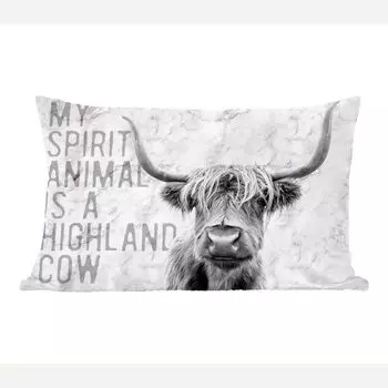 Декоративная подушка MuchoWow Диванная подушка Декоративная подушка для гостиной 60 x 40 см Мрамор - Шотландский горец - Цитата - Чехлы для подушек - Декоративные чехлы для подушек - Декоративные чехлы для подушек