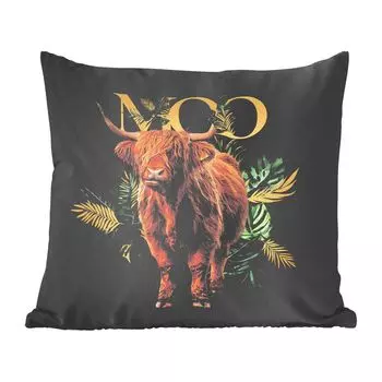 Декоративная подушка MuchoWow Диванная подушка Декоративная подушка для гостиной 60 x 60 см Шотландский горец - Золото - Мрамор - Чехол на подушку - Хлопчатобумажная ткань - Декоративные наволочки