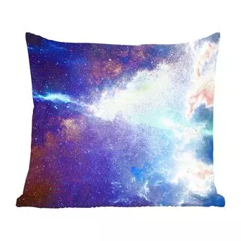 Декоративная подушка MuchoWow, диванная подушка, декоративная подушка для гостиной, 60 х 60 см, звезды, космос, синий, чехол на подушку, хлопчатобумажная ткань, декоративные чехлы на подушки
