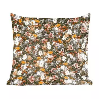 Декоративная подушка MuchoWow, диванная подушка, декоративная подушка для гостиной, 60 х 60 см, цветы, коллаж, искусство, чехол на подушку, хлопчатобумажная ткань, декоративные чехлы на подушки