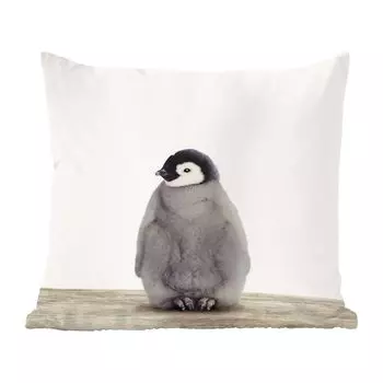 Декоративная подушка MuchoWow, диванная подушка, декоративная подушка для гостиной, 50 х 50 см, пингвин, животные, детские, чехлы на подушки, украшение, спальня