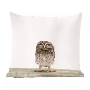 Декоративная подушка MuchoWow Диванная подушка Декоративная подушка для гостиной 45 x 45 см Животные - Белый - Сова - Чехлы на подушки - Декоративные чехлы на подушки - Декоративные чехлы на подушки