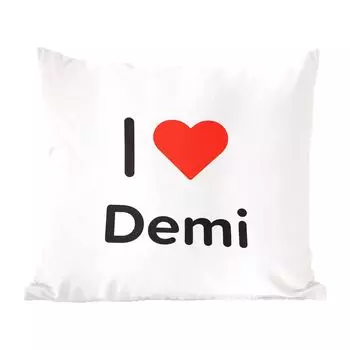 Декоративная подушка MuchoWow Диванная подушка Декоративная подушка для гостиной 45 x 45 см I Love - Demi - Girl - Чехлы для подушек - Декоративные чехлы для подушек - Декоративные чехлы для подушек