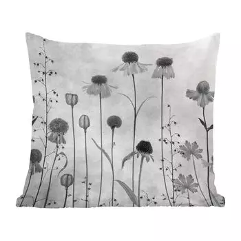 Декоративная подушка MuchoWow, диванная подушка, декоративная подушка для гостиной, 60 х 60 см, растения - натюрморт - акварель - чехол на подушку - хлопковая ткань - декоративные наволочки