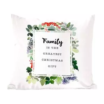 Декоративная подушка MuchoWow Диванная подушка Декоративная подушка для гостиной 45 x 45 см Рождество - Цитата - Семья - Чехлы на подушки - Декоративные чехлы на подушки - Декоративные чехлы на подушки