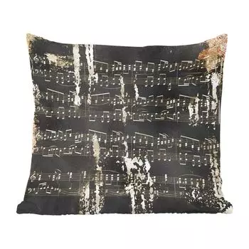 Декоративная подушка MuchoWow Диванная подушка Декоративная подушка для гостиной 50 x 50 см Музыка - Золотой - Черный - Чехлы на подушки - Украшение - Спальня