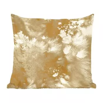 Декоративная подушка MuchoWow, диванная подушка, декоративная подушка для гостиной, 60 х 60 см, золото, цвет, абстракция, чехол на подушку, хлопчатобумажная ткань, декоративные чехлы на подушки, мультиколор
