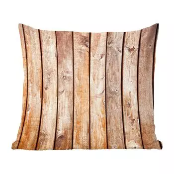 Декоративная подушка MuchoWow, диванная подушка, декоративная подушка для гостиной, 60 x 60 см, дерево - полки - стена - чехол на подушку - хлопчатобумажная ткань - декоративные наволочки