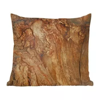 Декоративная подушка MuchoWow, диванная подушка, декоративная подушка для гостиной, 60 х 60 см, структура - ствол дерева - чехол на подушку - хлопчатобумажная ткань - декоративные наволочки