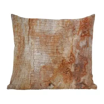 Декоративная подушка MuchoWow, диванная подушка, декоративная подушка для гостиной, 60 х 60 см, кора дерева - ствол дерева - дерево - чехол на подушку - хлопчатобумажная ткань - декоративные наволочки