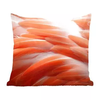 Декоративная подушка MuchoWow, диванная подушка, декоративная подушка для гостиной, 45 х 45 см, структура перьев фламинго - чехлы для подушек - декоративные чехлы для подушек - декоративные чехлы для подушек