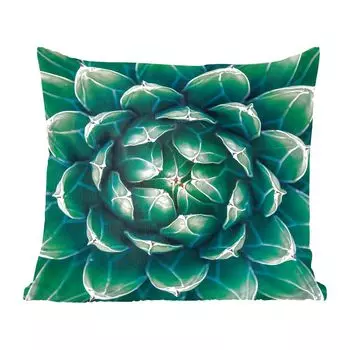 Декоративная подушка MuchoWow, диванная подушка, декоративная подушка для гостиной, 60 х 60 см, зеленый цветочный узор - чехол на подушку - хлопчатобумажная ткань - декоративные наволочки