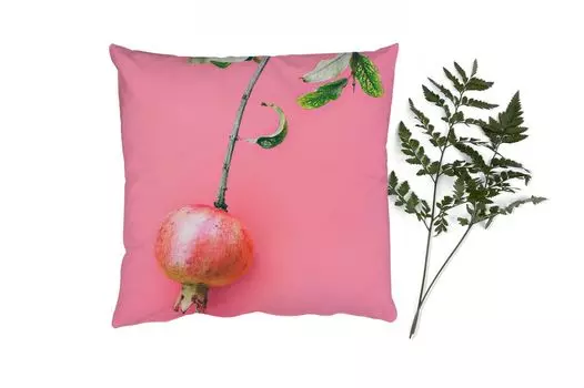 Декоративная подушка MuchoWow Диванная подушка Декоративная подушка для гостиной 50 x 50 см Растения - Лето - Розовый - Чехлы на подушки - Украшение - Спальня