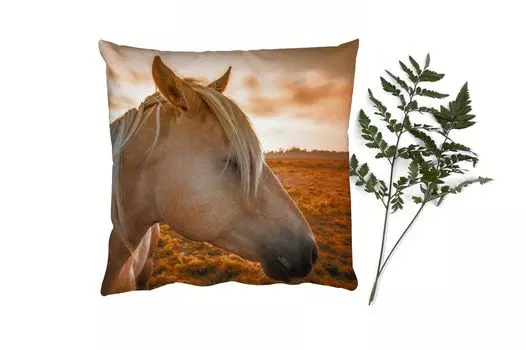 Декоративная подушка MuchoWow Диванная подушка Декоративная подушка для гостиной 60 x 60 см Лошадь - Животные - Портрет - Наволочка - Хлопчатобумажная ткань - Декоративные наволочки