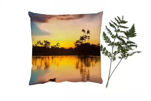 Декоративная подушка MuchoWow Диванная подушка Декоративная подушка для гостиной 50 x 50 см Вода - Природа - Лето - Небо - Чехлы на подушки - Украшение - Спальня