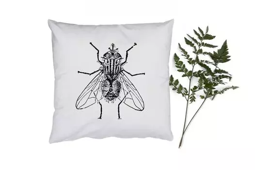 Декоративная подушка MuchoWow Диванная подушка Декоративная подушка для гостиной 60 x 60 см Галстук-бабочка - Животные - Винтаж - Черно-белый - Наволочка - Хлопчатобумажная ткань - Декоративные наволочки