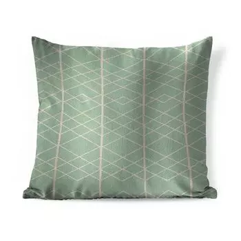 Декоративная подушка MuchoWow, диванная подушка, декоративная подушка для гостиной, 60 x 60 см, рисунок - линия - зеленый - чехол на подушку - хлопчатобумажная ткань - декоративные наволочки