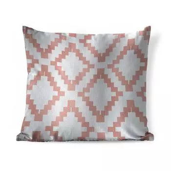 Декоративная подушка MuchoWow, диванная подушка, декоративная подушка для гостиной, 60 х 60 см, блок, розовый, узор, чехол на подушку, хлопчатобумажная ткань, декоративные чехлы на подушки, мультиколор