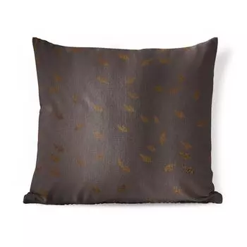 Декоративная подушка MuchoWow, диванная подушка, декоративная подушка для гостиной, 60 x 60 см, узор в виде листьев, коричневый, чехол на подушку, хлопчатобумажная ткань, декоративные чехлы на подушки, мультиколор
