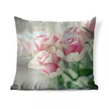 Декоративная подушка MuchoWow, диванная подушка, декоративная подушка для гостиной, 50 х 50 см, розовые розы сияют в ярком солнечном свете - чехлы на подушки - декорирование - спальня