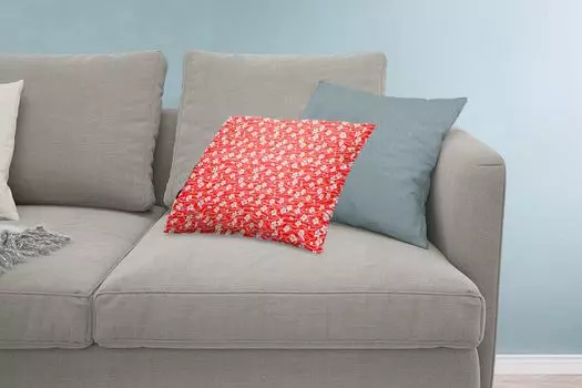 Декоративная подушка MuchoWow Диванная подушка Декоративная подушка для гостиной 60 x 40 см Красно-белый цветочный узор - Чехлы для подушек - Декоративные чехлы для подушек - Декоративные чехлы для подушек