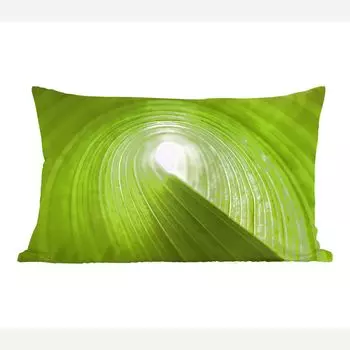 Декоративная подушка MuchoWow, диванная подушка, декоративная подушка для гостиной, 50 х 30 см, свернутый лист - чехлы на диванные подушки - без наполнителя