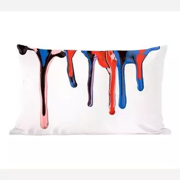 Декоративная подушка MuchoWow Диванная подушка Декоративная подушка для гостиной 50 x 30 см Капающие разноцветные цветные капли - Чехлы на диванные подушки - Без наполнителя