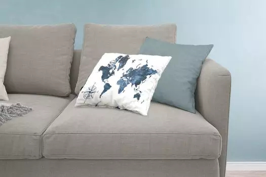 Декоративная подушка MuchoWow Диванная подушка Декоративная подушка для гостиной 60 x 40 см Карта мира - Роскошь - Синий - Чехлы на подушки - Декоративные чехлы на подушки - Декоративные чехлы на подушки