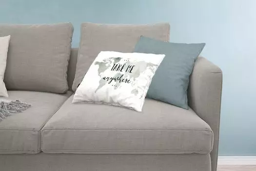 Декоративная подушка MuchoWow Диванная подушка Декоративная подушка для гостиной 60 x 40 см Карта мира - Цитата - Возьми меня куда угодно - Чехлы на подушки - Декоративные чехлы на подушки - Декоративные чехлы на подушки