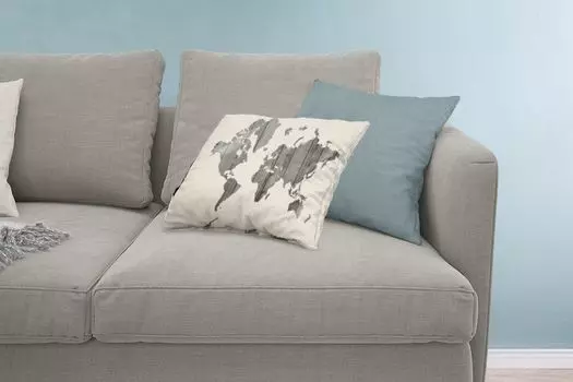 Декоративная подушка MuchoWow Диванная подушка Декоративная подушка для гостиной 60 x 40 см Карта мира - Бежевый - Черный - Белый - Чехлы для подушек - Декоративные чехлы для подушек - Декоративные чехлы для подушек