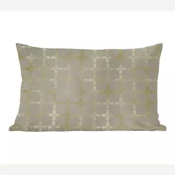 Декоративная подушка MuchoWow Диванная подушка Декоративная подушка для гостиной 60 x 40 см Узор - Серый - Золотой - Чехлы на подушки - Декоративные чехлы на подушки - Декоративные чехлы на подушки