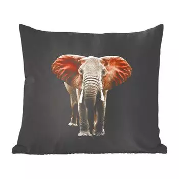 Декоративная подушка MuchoWow Диванная подушка Декоративная подушка для гостиной 60 x 60 см Слон - Животные - Зубы - Наволочка - Хлопчатобумажная ткань - Декоративные наволочки